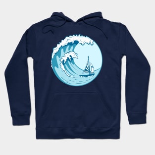 Waves Over the Boat Hoodie